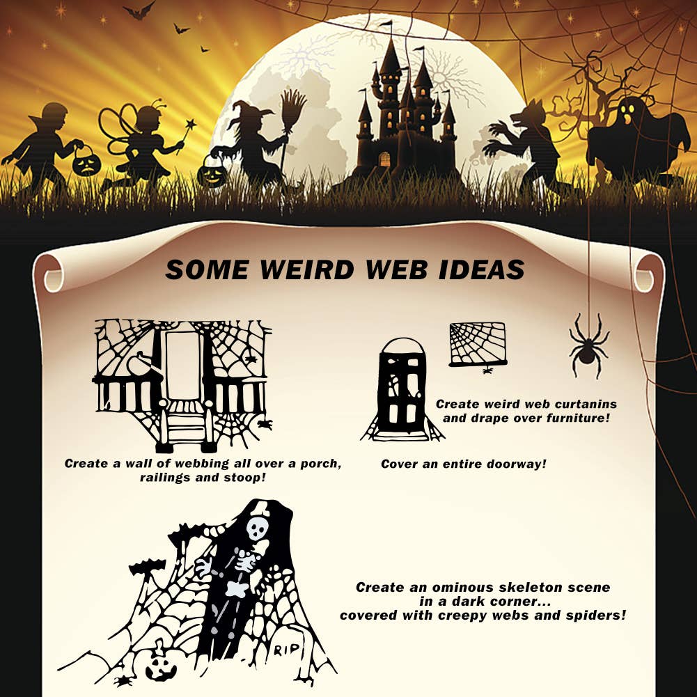 Halloween Spider & Web Decorations
