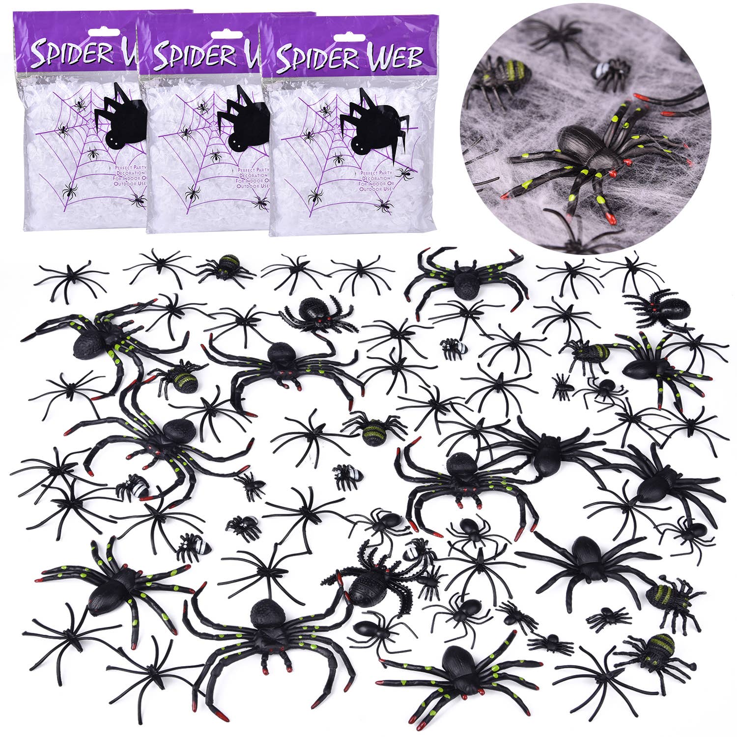 Halloween Spider & Web Decorations