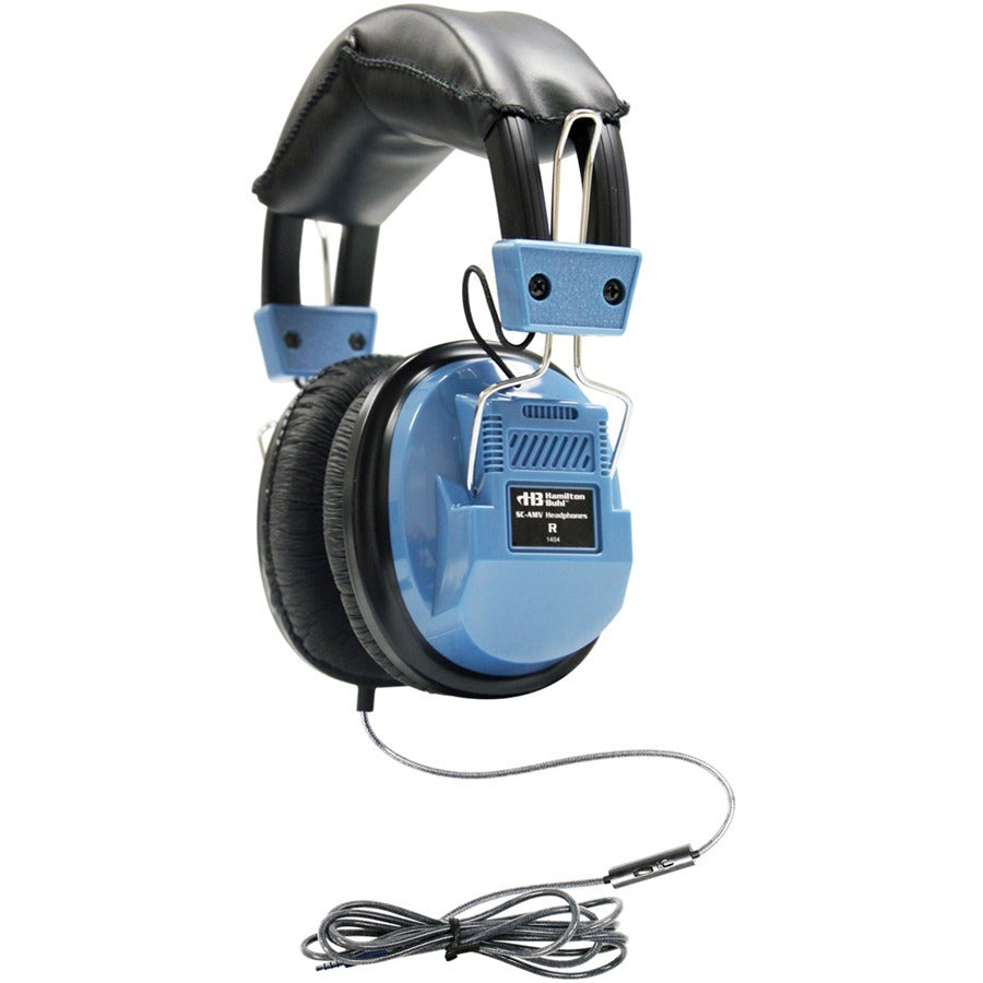 Hamilton Buhl Deluxe Headset w/ in line mic TRRS single 3.5mm plug leatherette ear SC-AMV