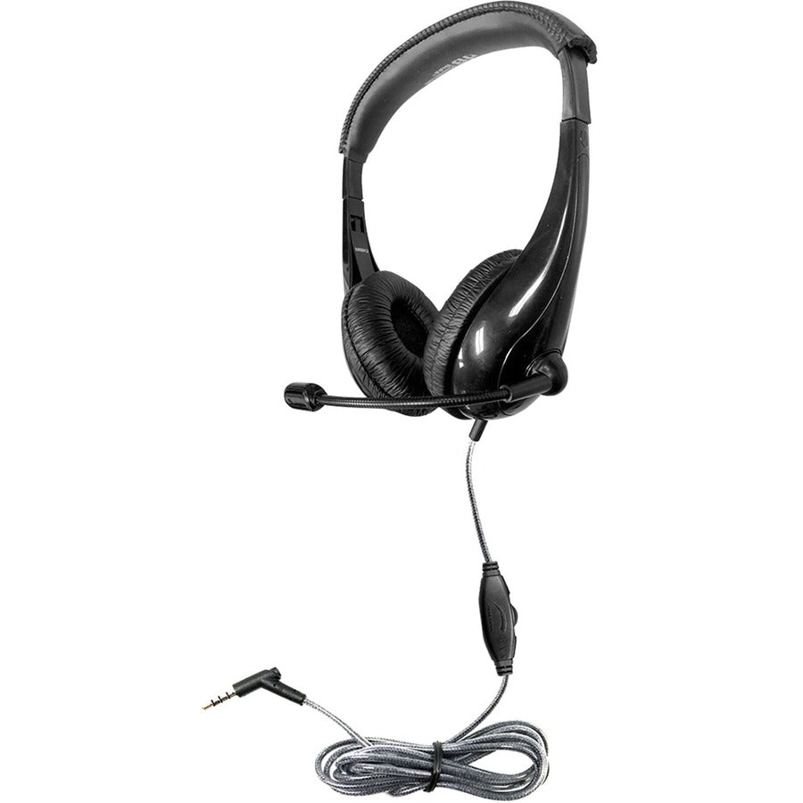 Hamilton Buhl Motiv8 Mid-Sized Headset With Gooseneck Mic And In-line Volume Control M8BK2