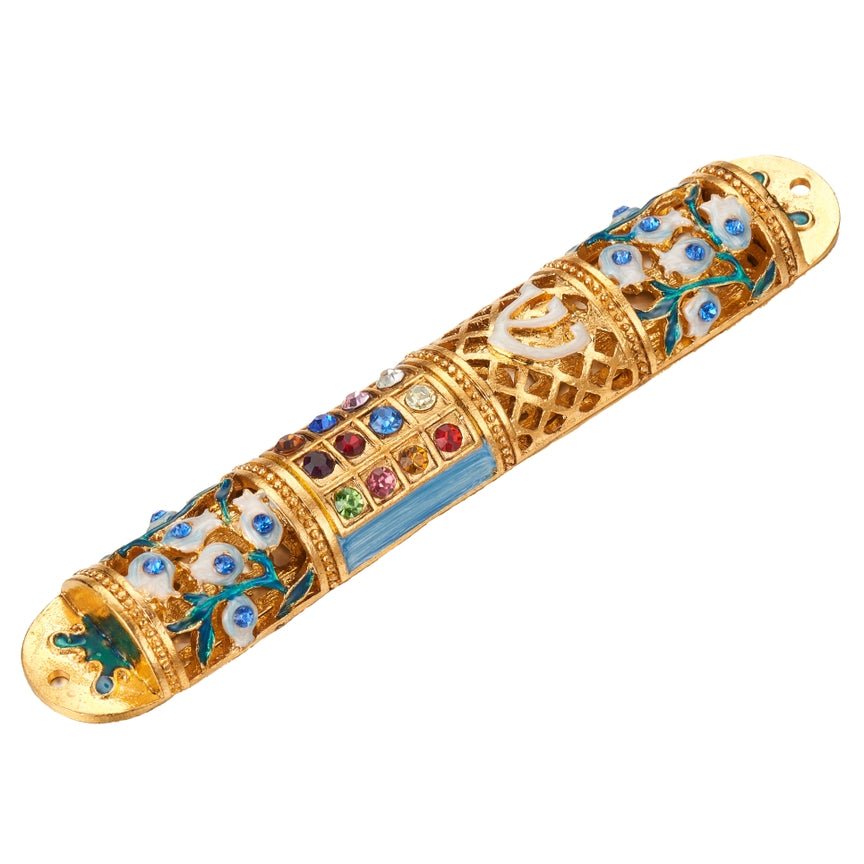 Hand Painted Enamel Mezuzah
