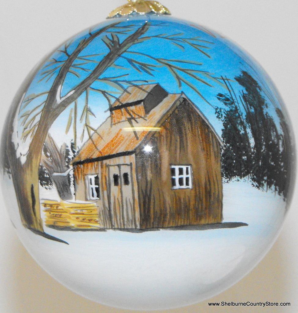 Hand Painted Glass Globe Ornament - The Shelburne Country Store