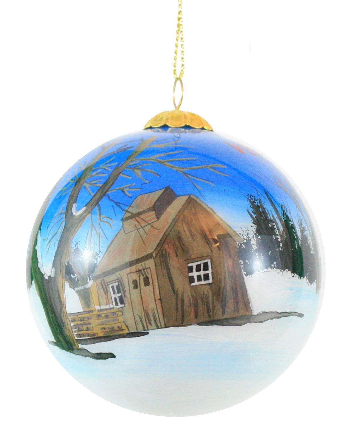 Hand Painted Glass Globe Ornament - The Shelburne Country Store