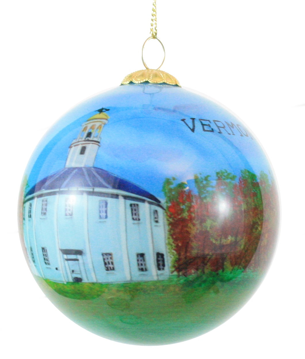 Hand Painted Glass Globe Ornament - The Shelburne Country Store
