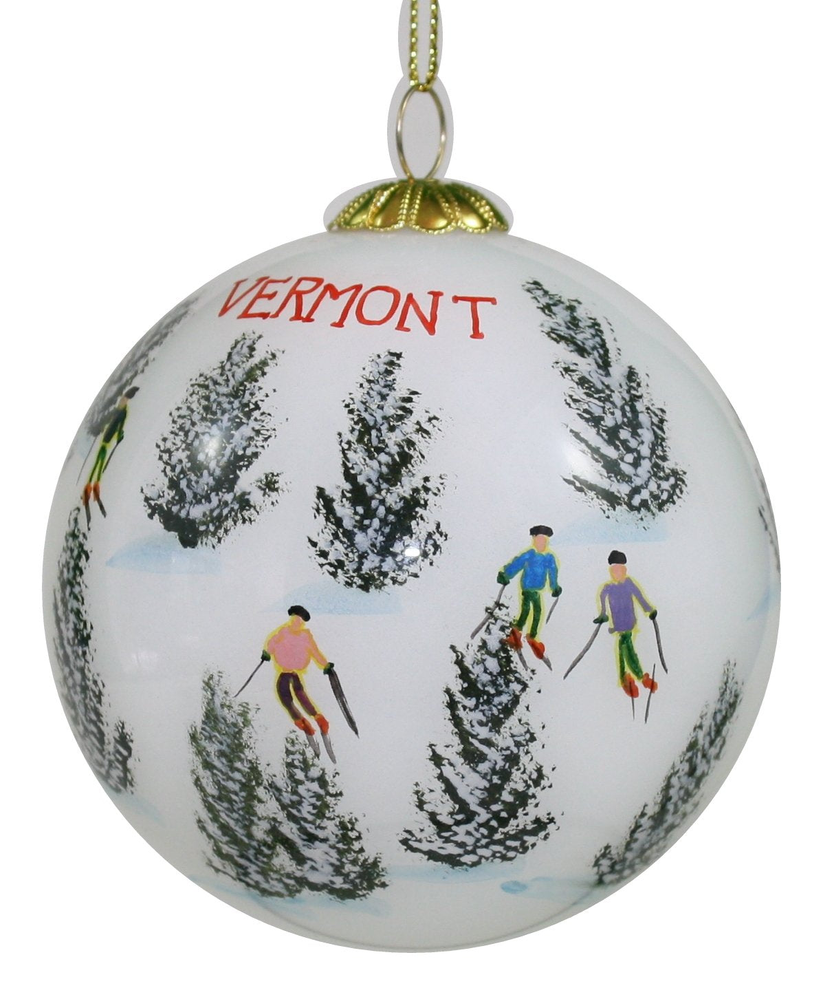 Hand Painted Glass Globe Ornament - The Shelburne Country Store