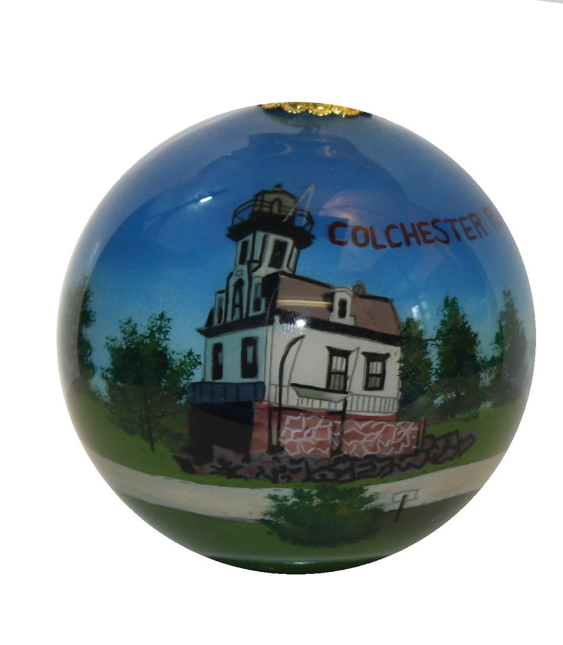 Hand Painted Glass Globe Ornament - The Shelburne Country Store