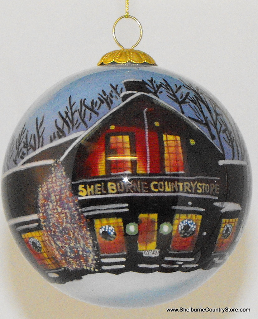 Hand Painted Glass Globe Ornament - The Shelburne Country Store