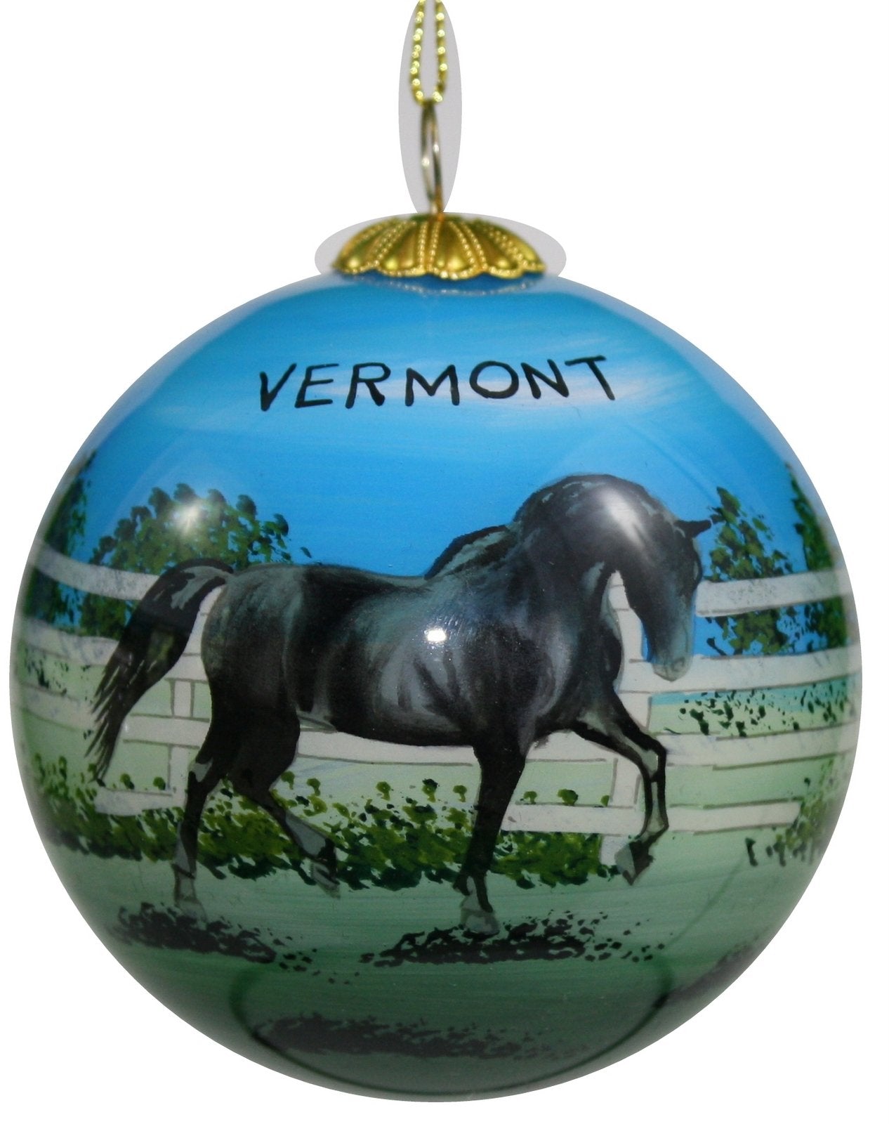 Hand Painted Glass Globe Ornament - The Shelburne Country Store