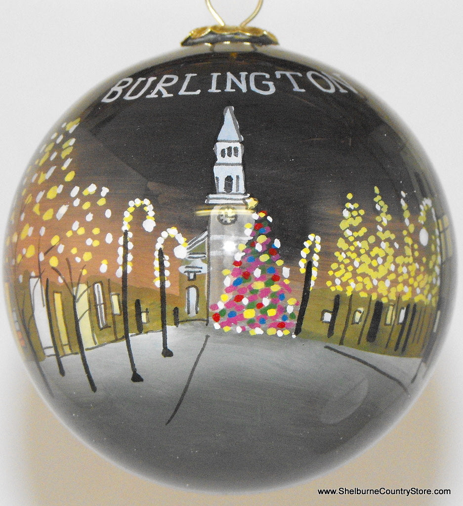 Hand Painted Glass Globe Ornament - The Shelburne Country Store