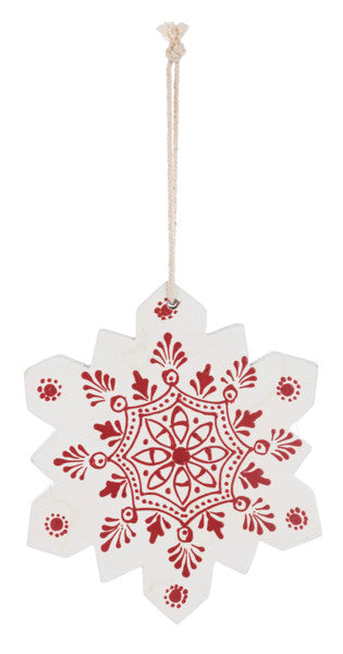 Hand Painted Snowflake Ornament -