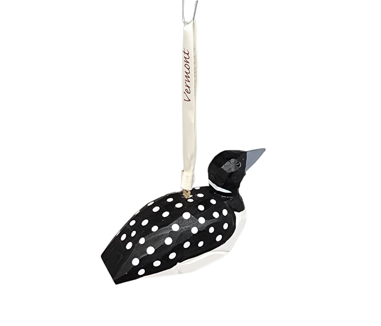 Handcarved Wood Ornament - Spotted Loon