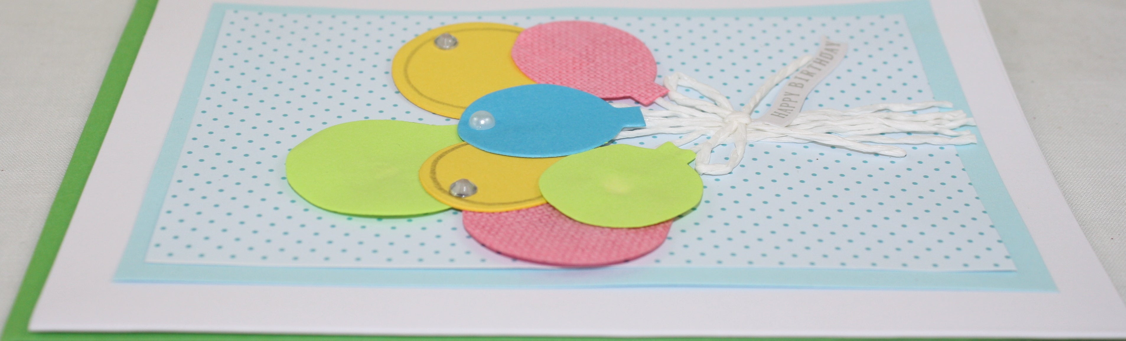 Handmade Embellished Birthday Celebration Card - Yellow Presents