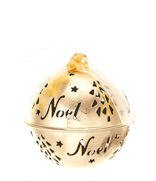 Hanging Word Bell Ornaments - Gold -