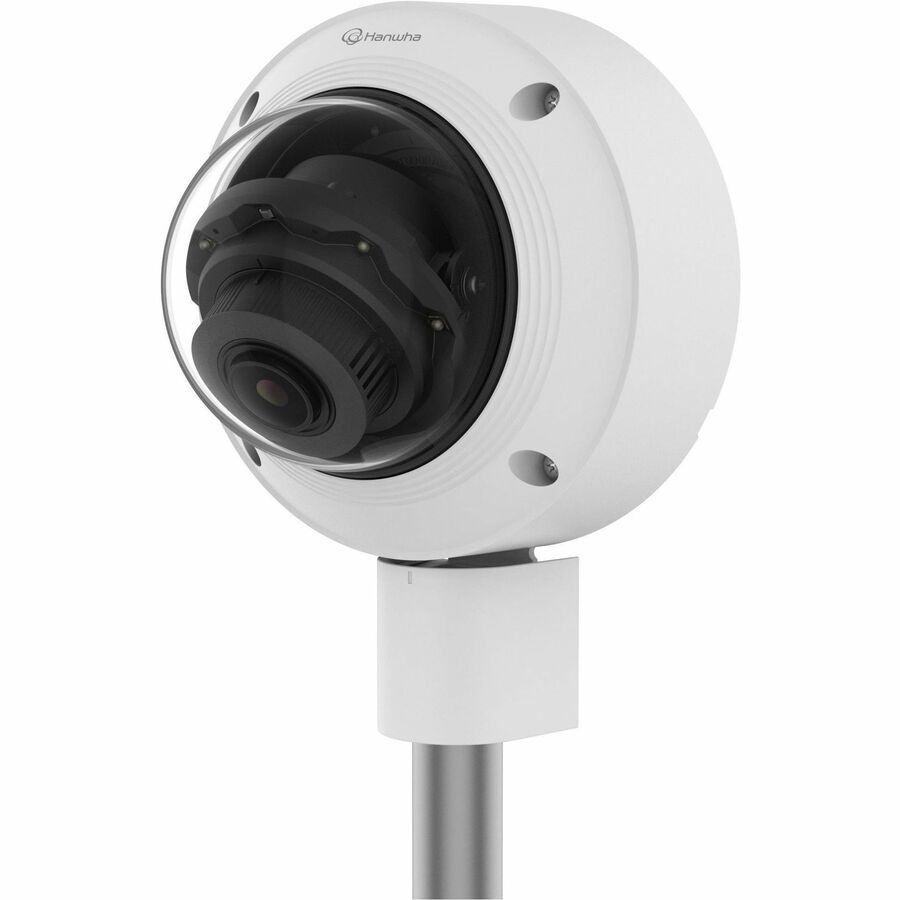 Hanwha QNV-C8083R 5 Megapixel Outdoor Network Camera - Color - Dome - White - 98.43 ft
