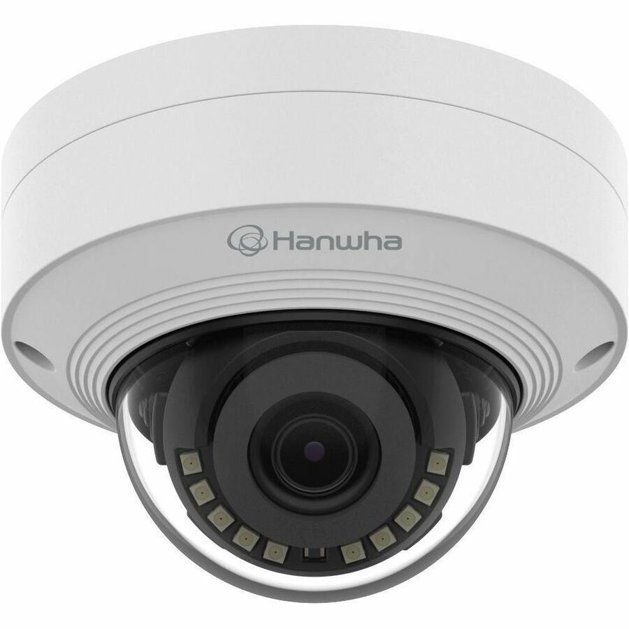 Hanwha QNV-C9011R 8 Megapixel 4K Network Camera - Color - Dome - White - 65.62 ft
