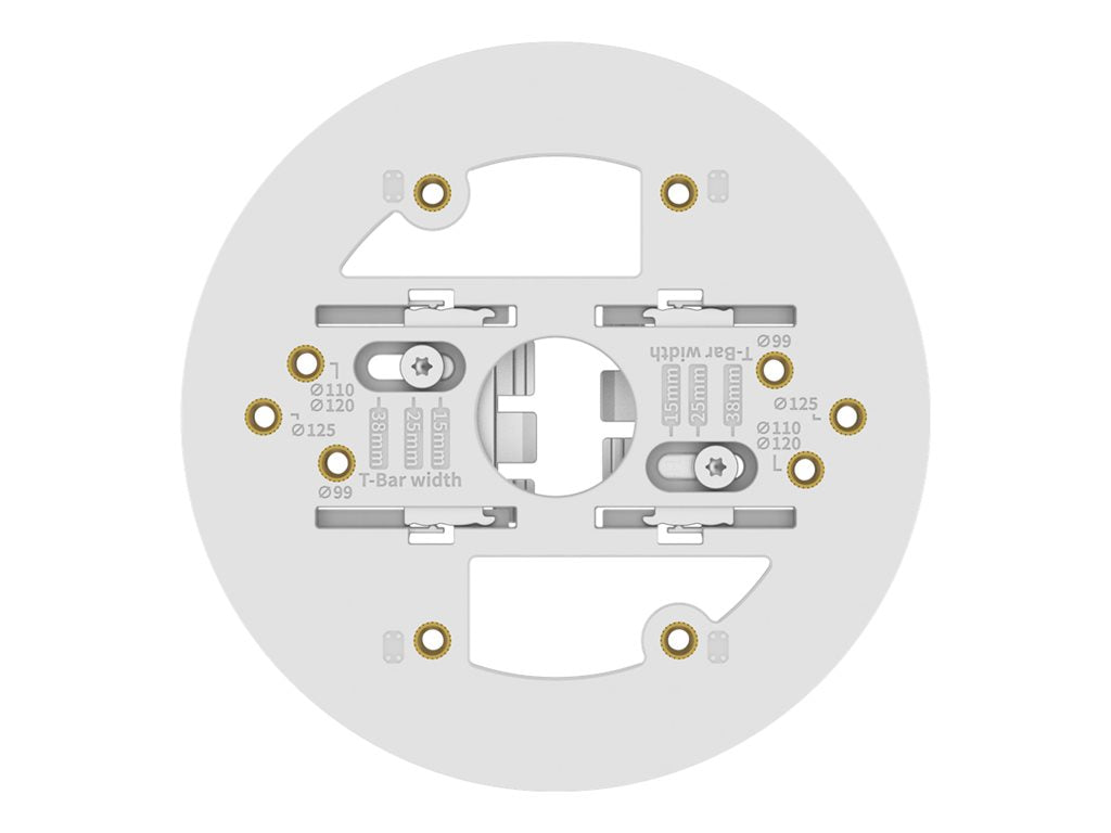 Hanwha Vision SBP-140CMT - Camera mount - in-ceiling mountable - white, RAL 9003 (pack of 4)