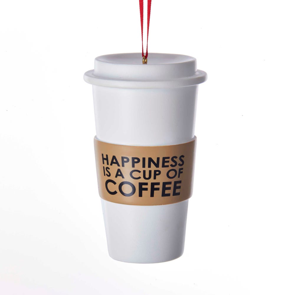 Happiness is a Cup of Coffee - Ornament
