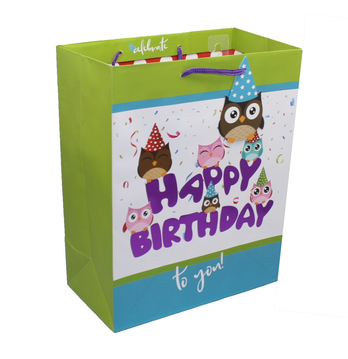 Happy Birthday Owls Gift Bag