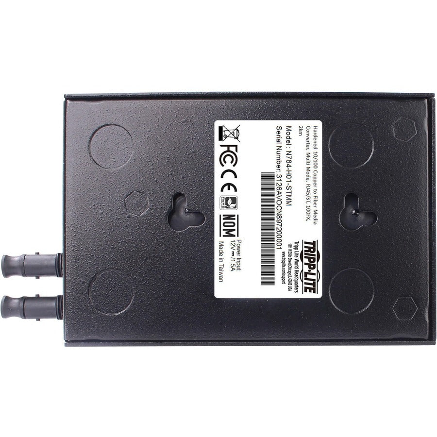 Hardened Media Converter - Industrial 10/100 Mbps Multimode Fiber Solution | Tripp Lite by Eaton N784-H01-STMM