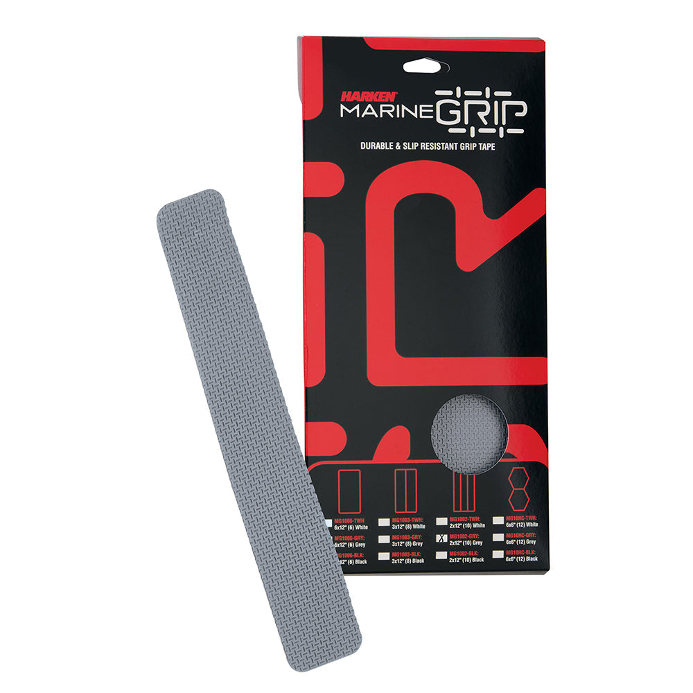 Harken Marine Grip Tape - 2 x 12&quot; - Grey - 10 Pieces