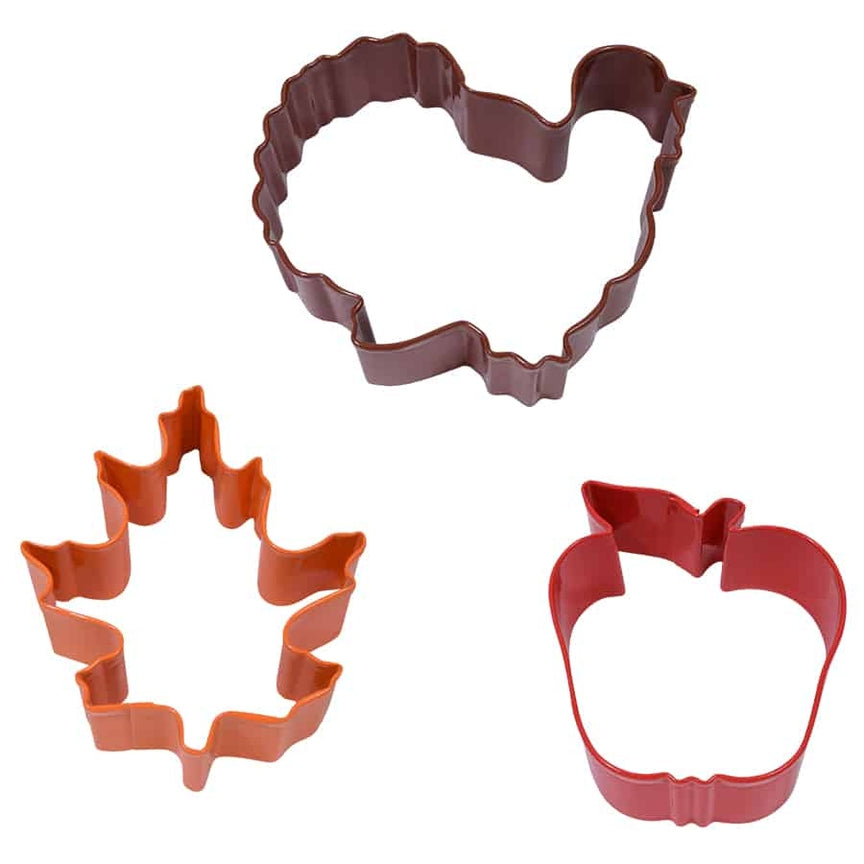 Harvest 3 Piece Color Cookie Cutter Set