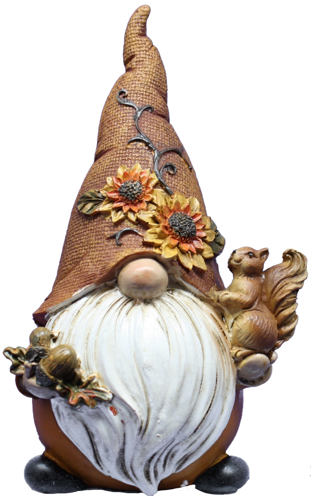 Harvest Gnome With Squirrel Figurine