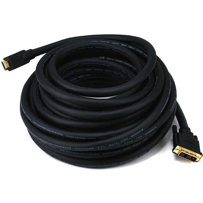 Hdmi To Dvi Adapter Cable - Black 50Ft