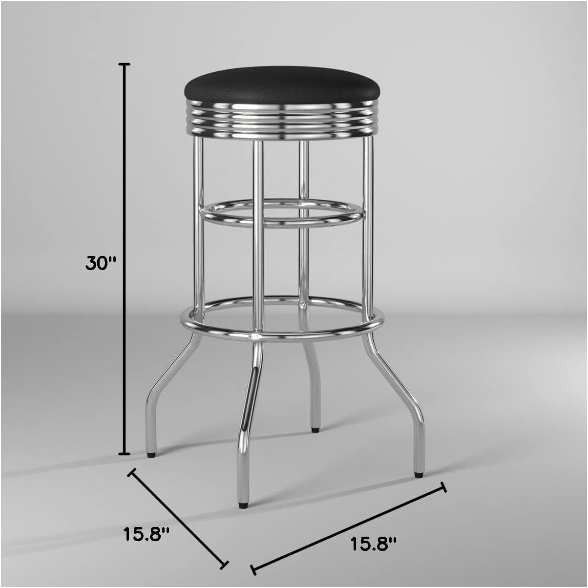 Heavy Duty 30 Inch Backless Swivel Bar Stools