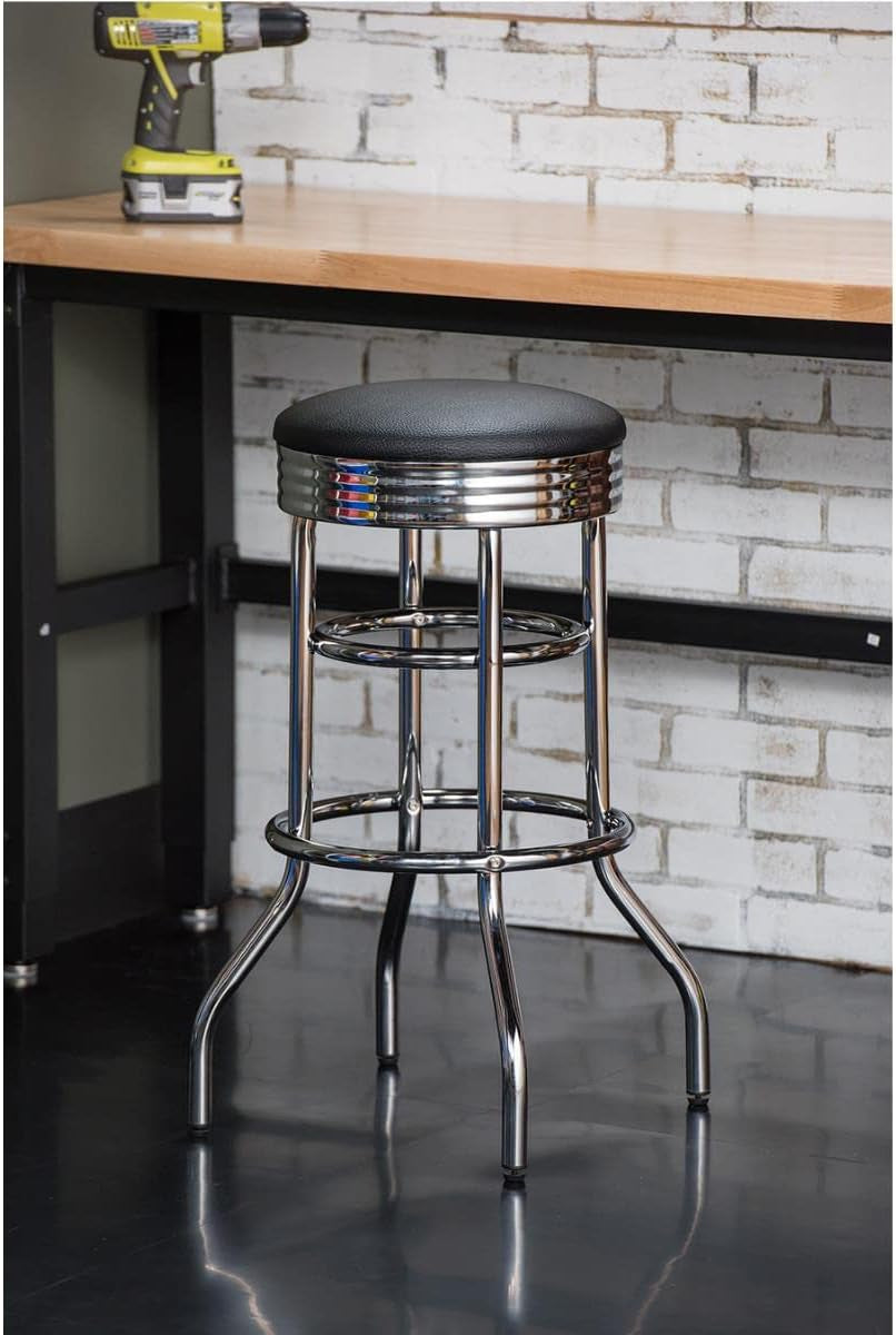 Heavy Duty 30 Inch Backless Swivel Bar Stools