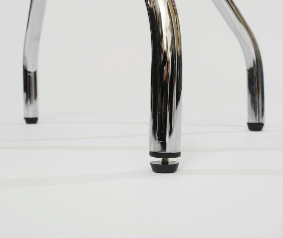 Heavy Duty Backless Swivel Bar Stools with Faux Leather