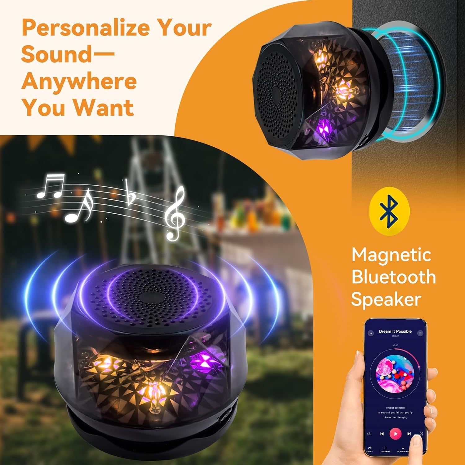 Heavy Duty Patio Gazebo with LED Lights and Speaker