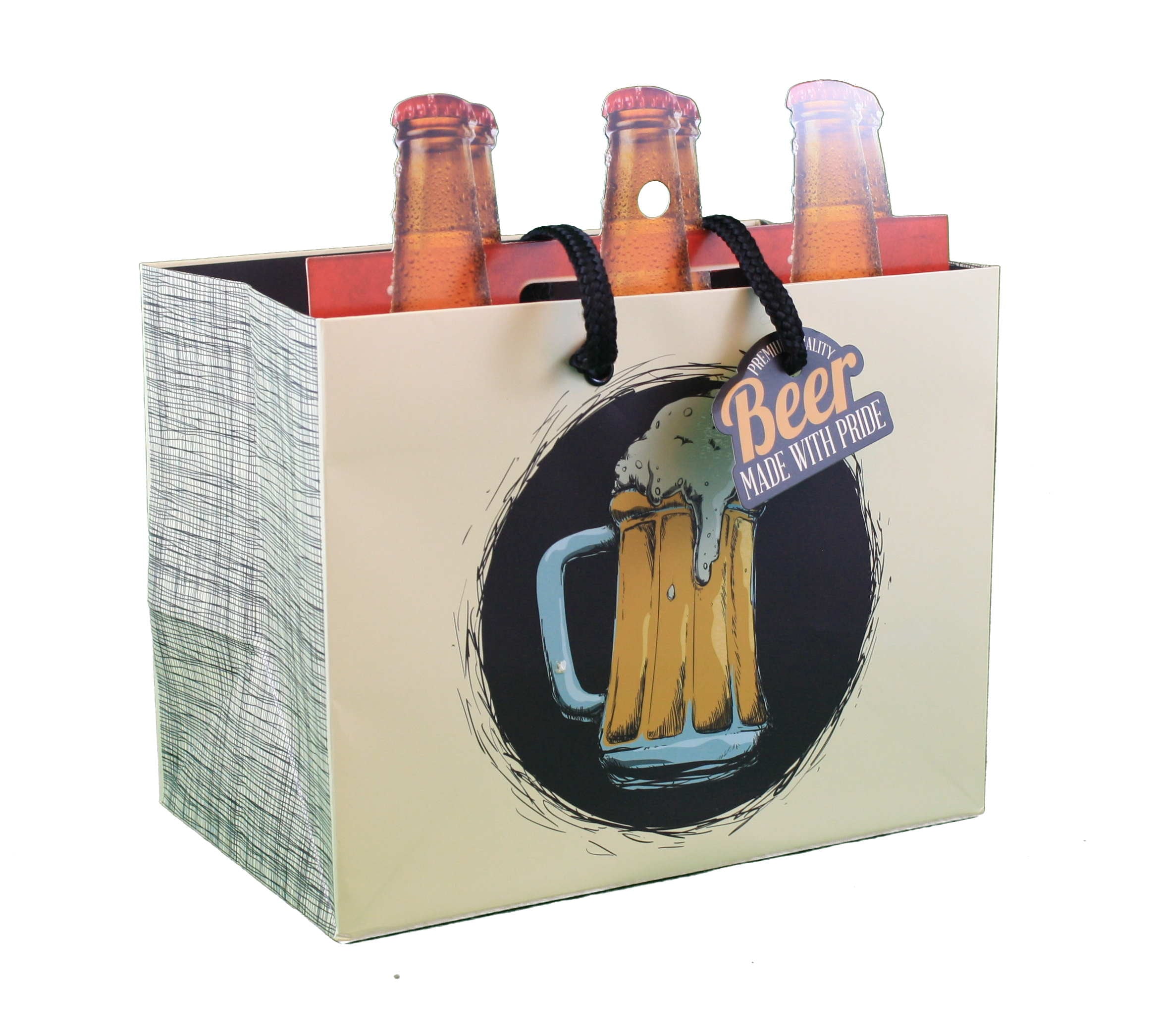 Heavyweight 6-pack Gift Bag - Frothy Glass Mug