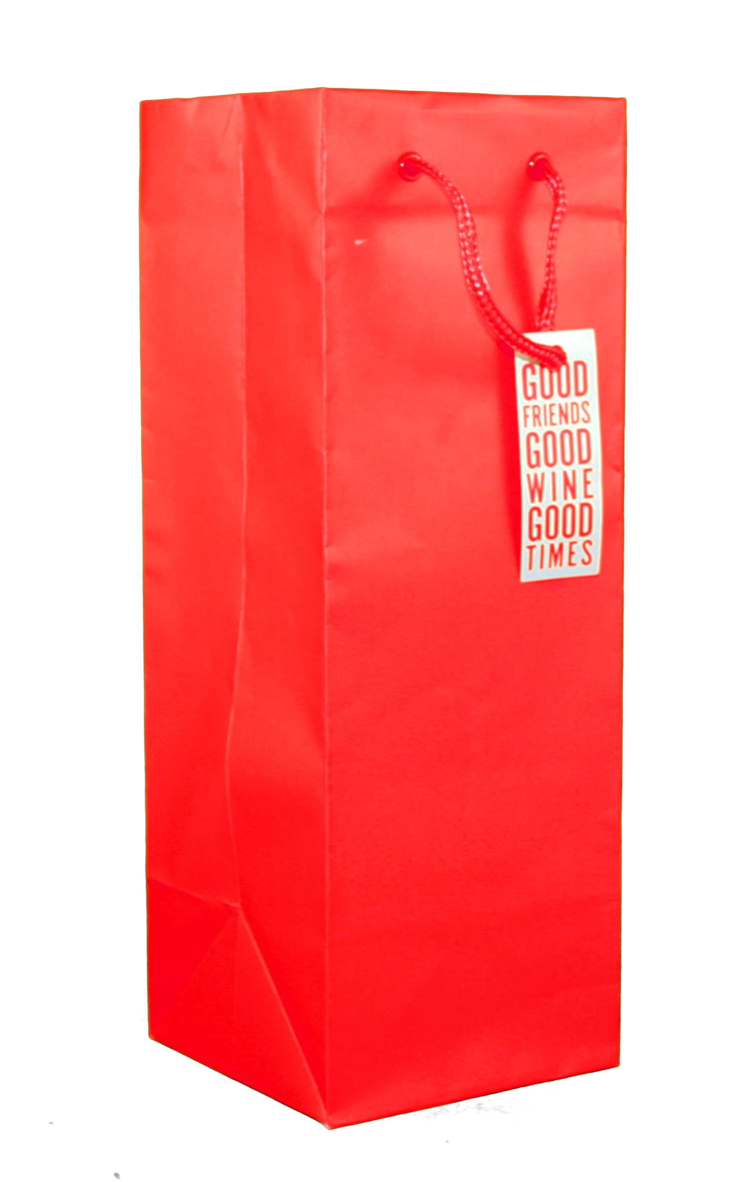 Heavyweight Bottle Gift Bag - Solid Pumpkin