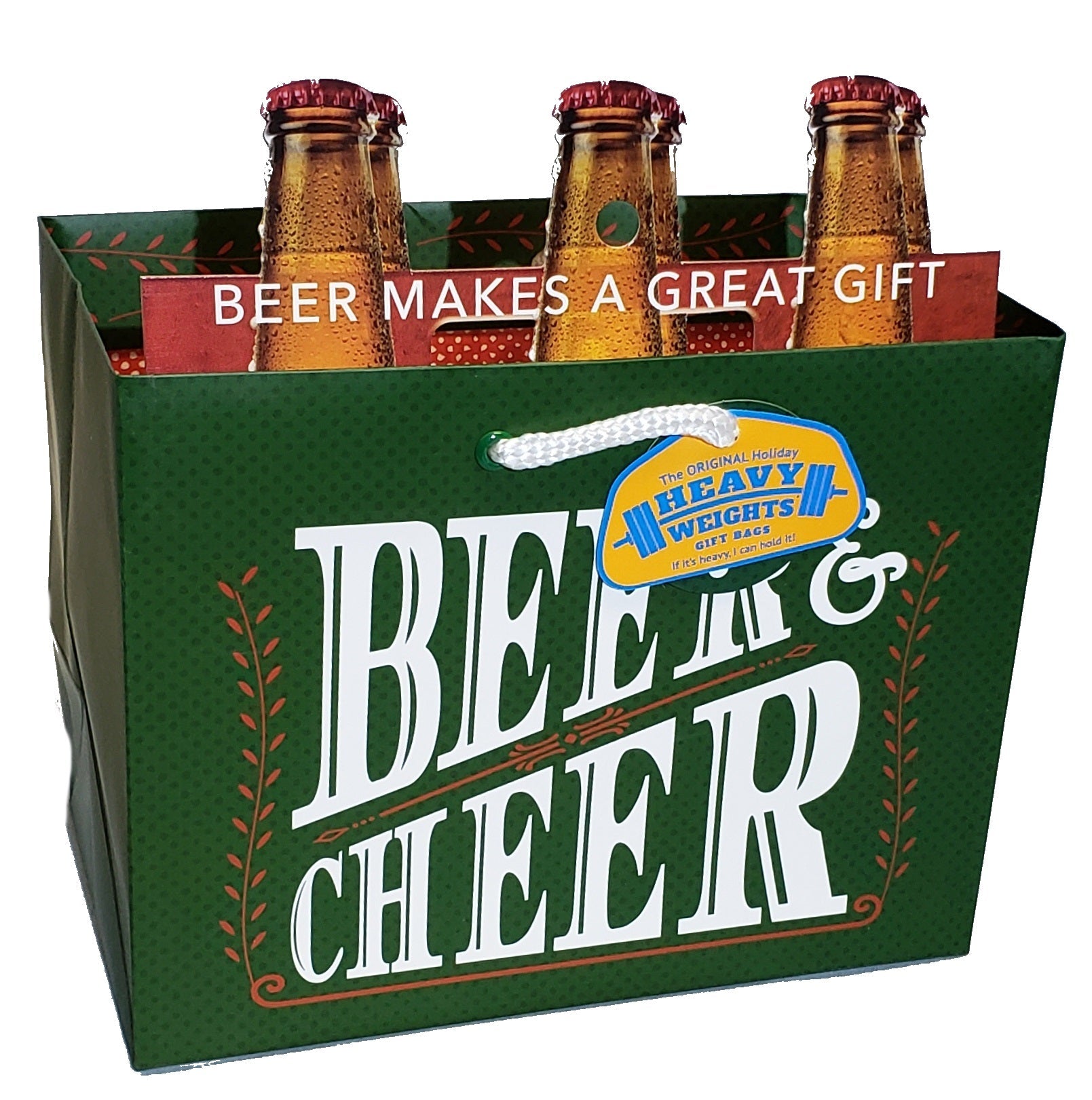 Heavyweight Gift Bag for 6-packs - Beer & Cheer
