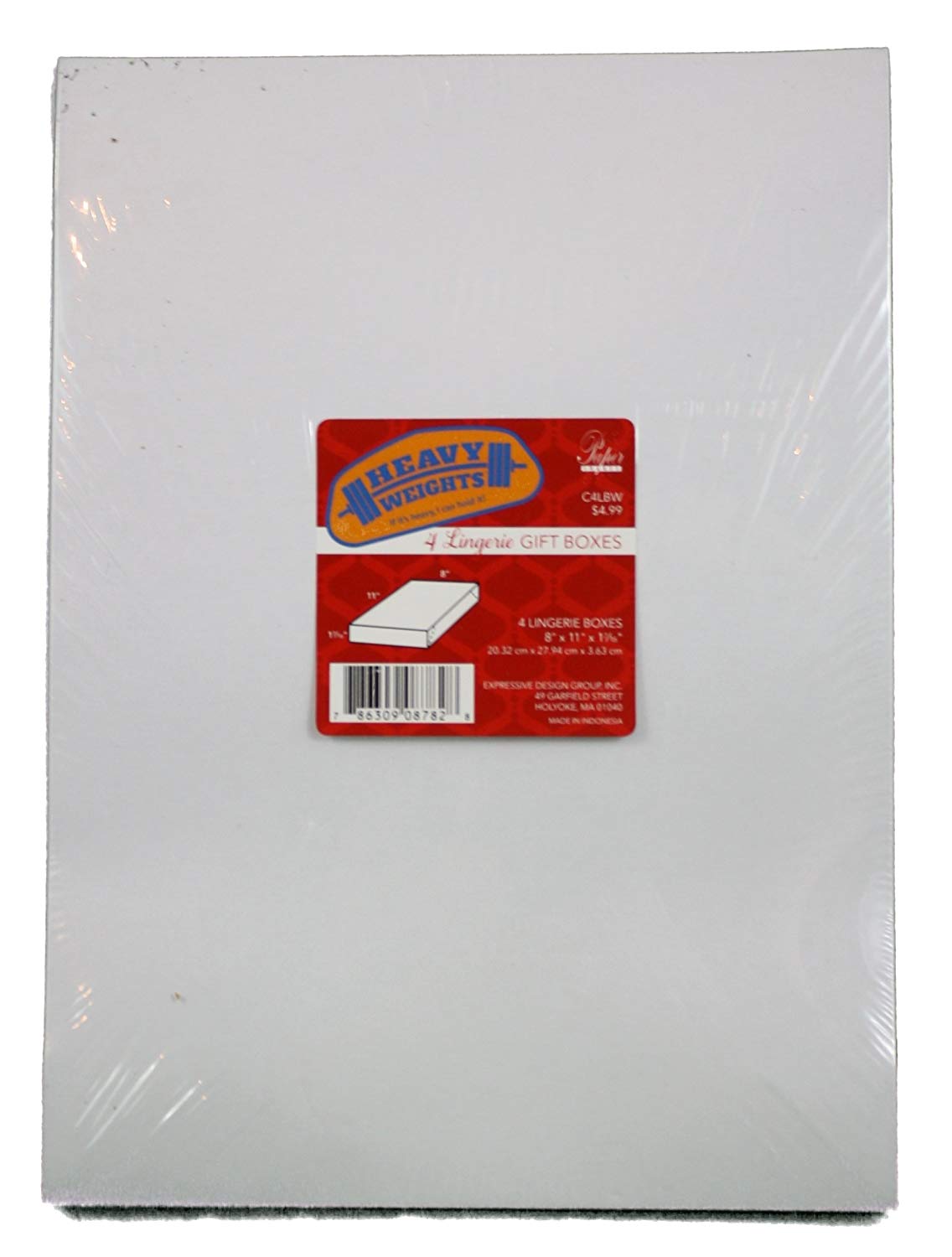 Heavyweight Lingerie Gift Box - White 4 Pack