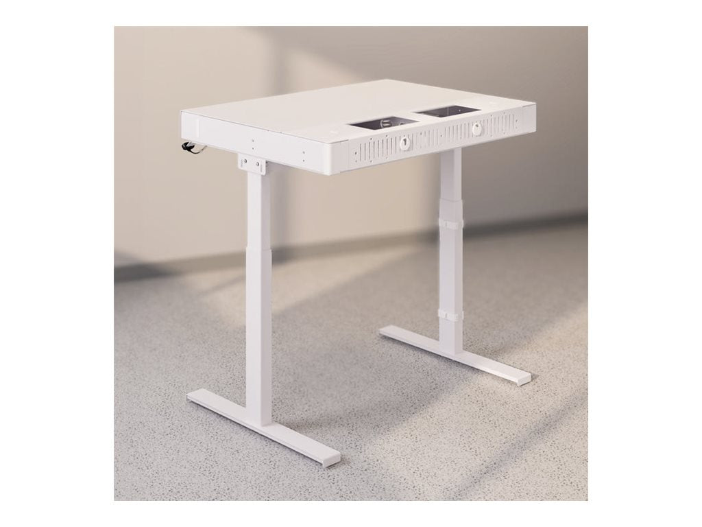 Heckler 4U - Lectern - mobile - powder-coated steel, powder-coated aluminum, stainless steel, bio plastic - white H920C-WT