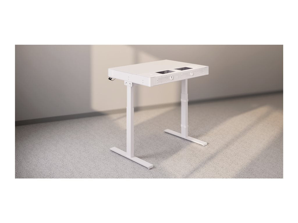 Heckler 4U - Lectern - mobile - powder-coated steel, powder-coated aluminum, stainless steel, bio plastic - white H920C-WT