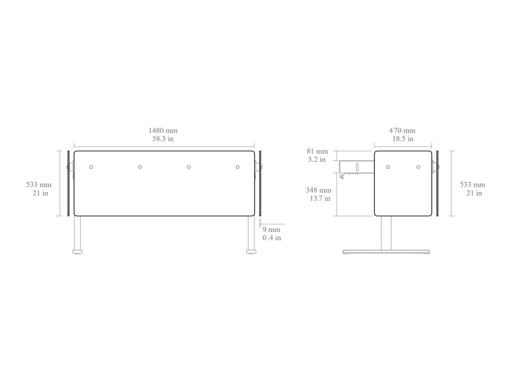 Heckler - Desk modesty panel set - 3-piece - laminate - castle oak H901-SL-7928