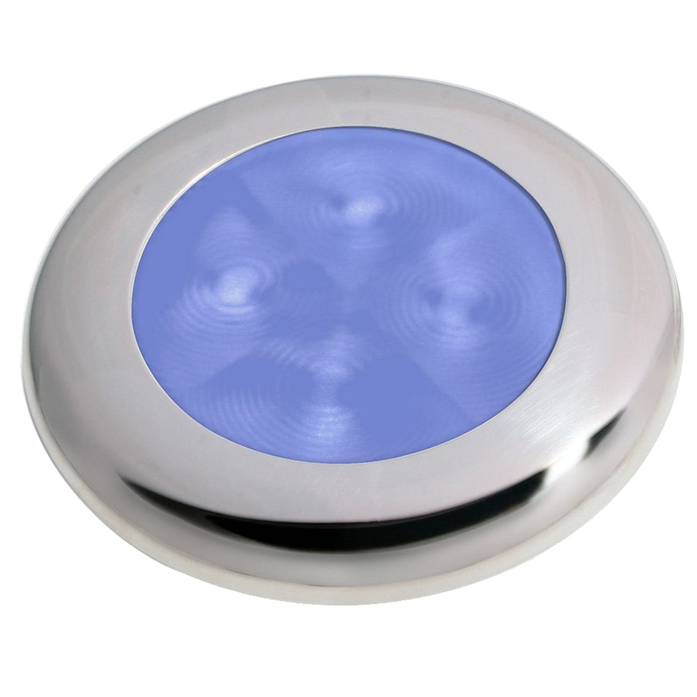 Hella Marine Slim Line LED 'Enhanced Brightness' Round Courtesy Lamp - Blue LED -