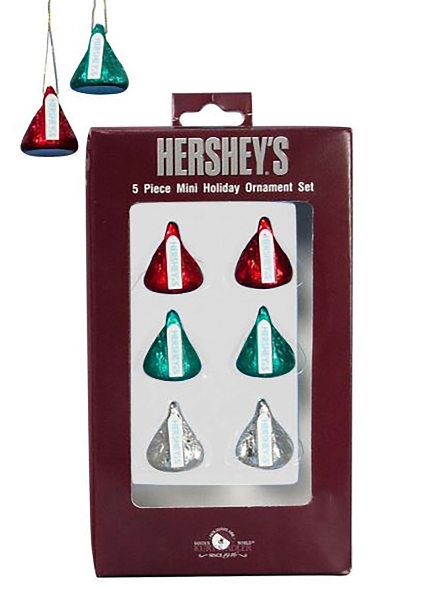 Hershey Kurt Adler Plastic Hershey's Mini Kisses Ornament, Set Of 6