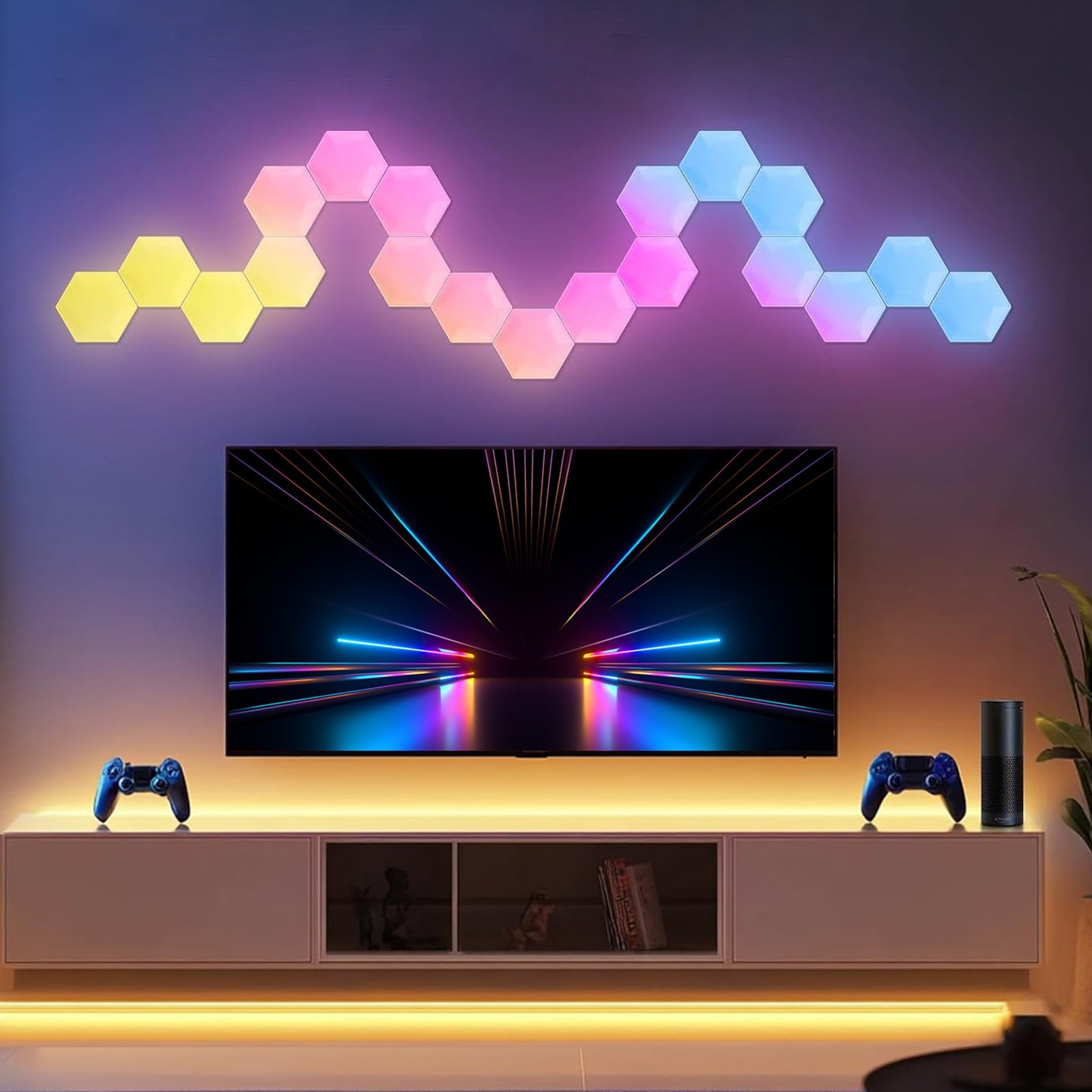 Hexagon LED Wall Light Panels (10 Pack)