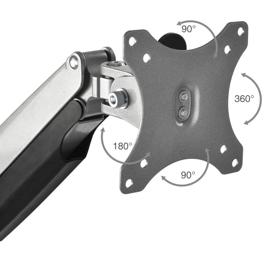 High Premium Aluminum Gas Spring Desk Mount - 13 to 32" - Single Monitor - Max load 19.8Ibs CE-MT2D12-S1