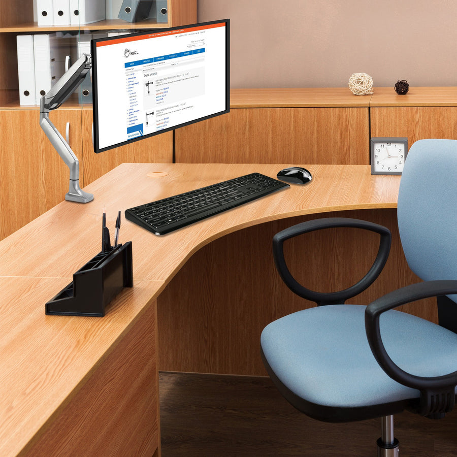 High Premium Aluminum Gas Spring Desk Mount - 13 to 32" - Single Monitor - Max load 19.8Ibs CE-MT2D12-S1
