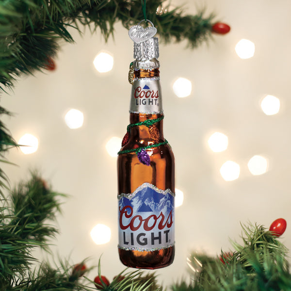 Holiday Coors Lite Bottle Ornament