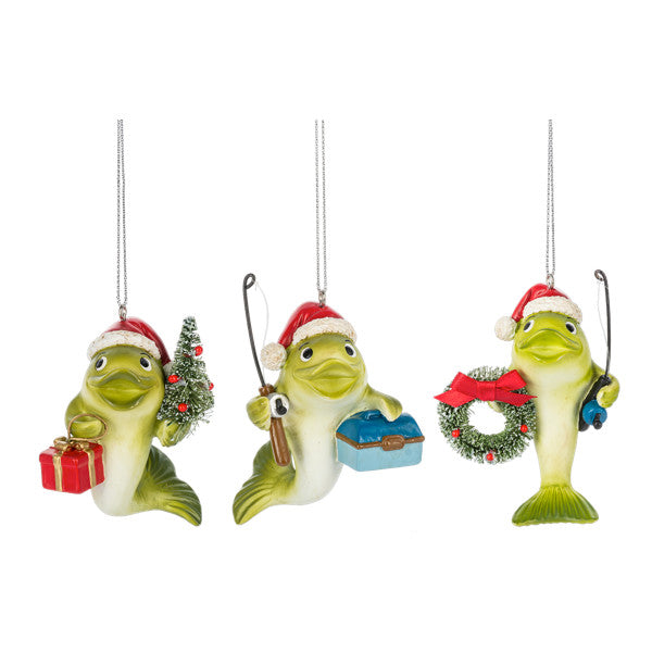Holiday Fishermen Fish Ornament -