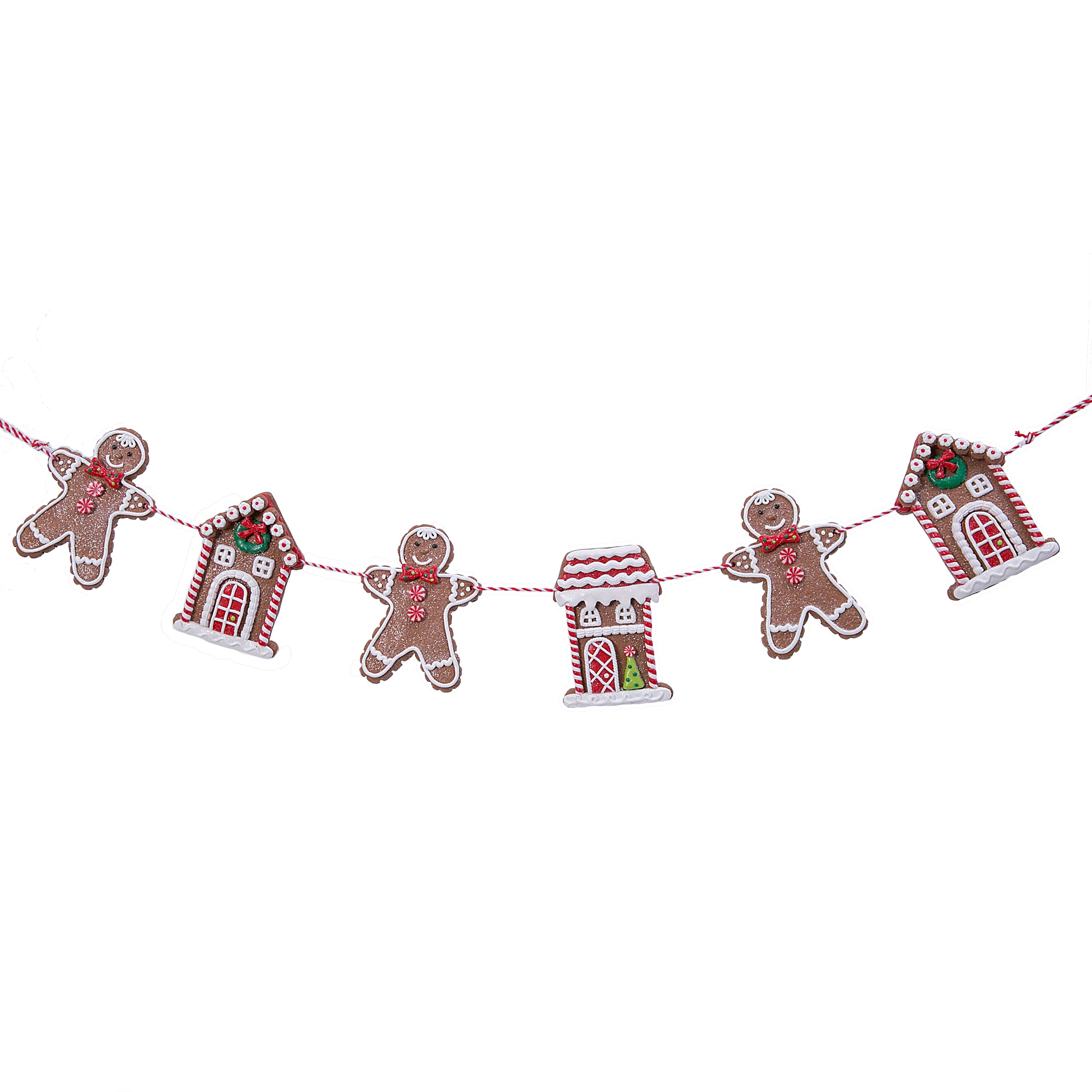 Holiday Gingerbread Figurine Garland