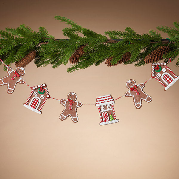 Holiday Gingerbread Figurine Garland