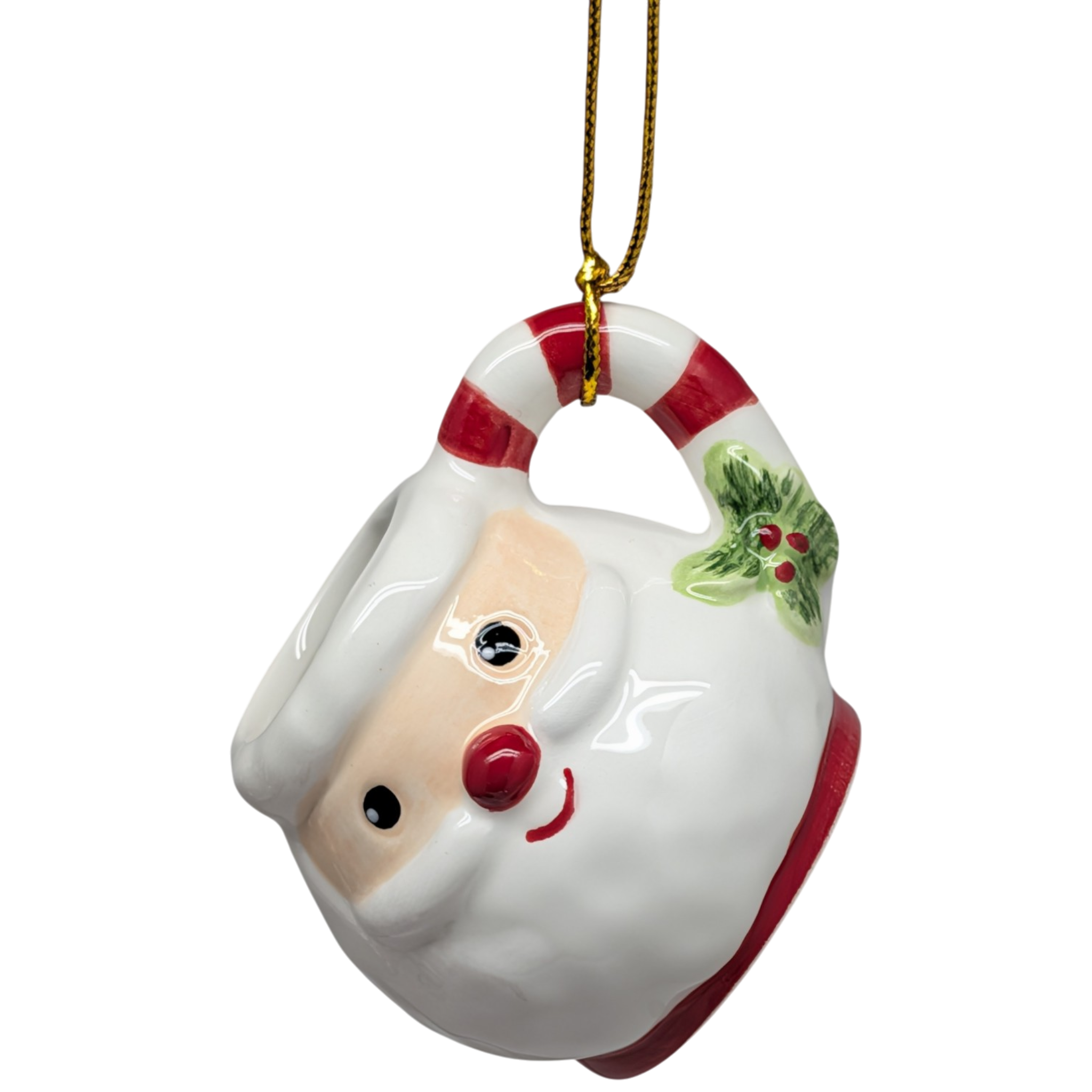Holiday Icon Mug Ornament - Santa