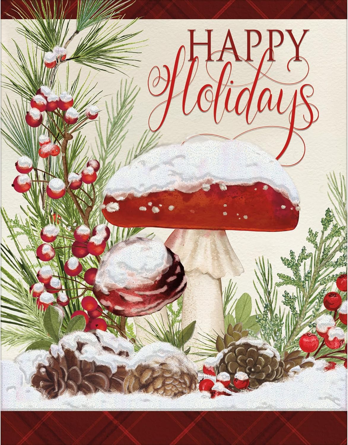 Holiday Mushrooms Boxed Christmas Cards