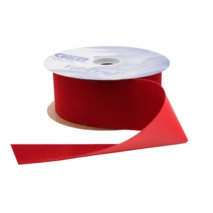 Holiday Red Velvet Ribbon - 2.5 inch wide - 300 Feet Long!